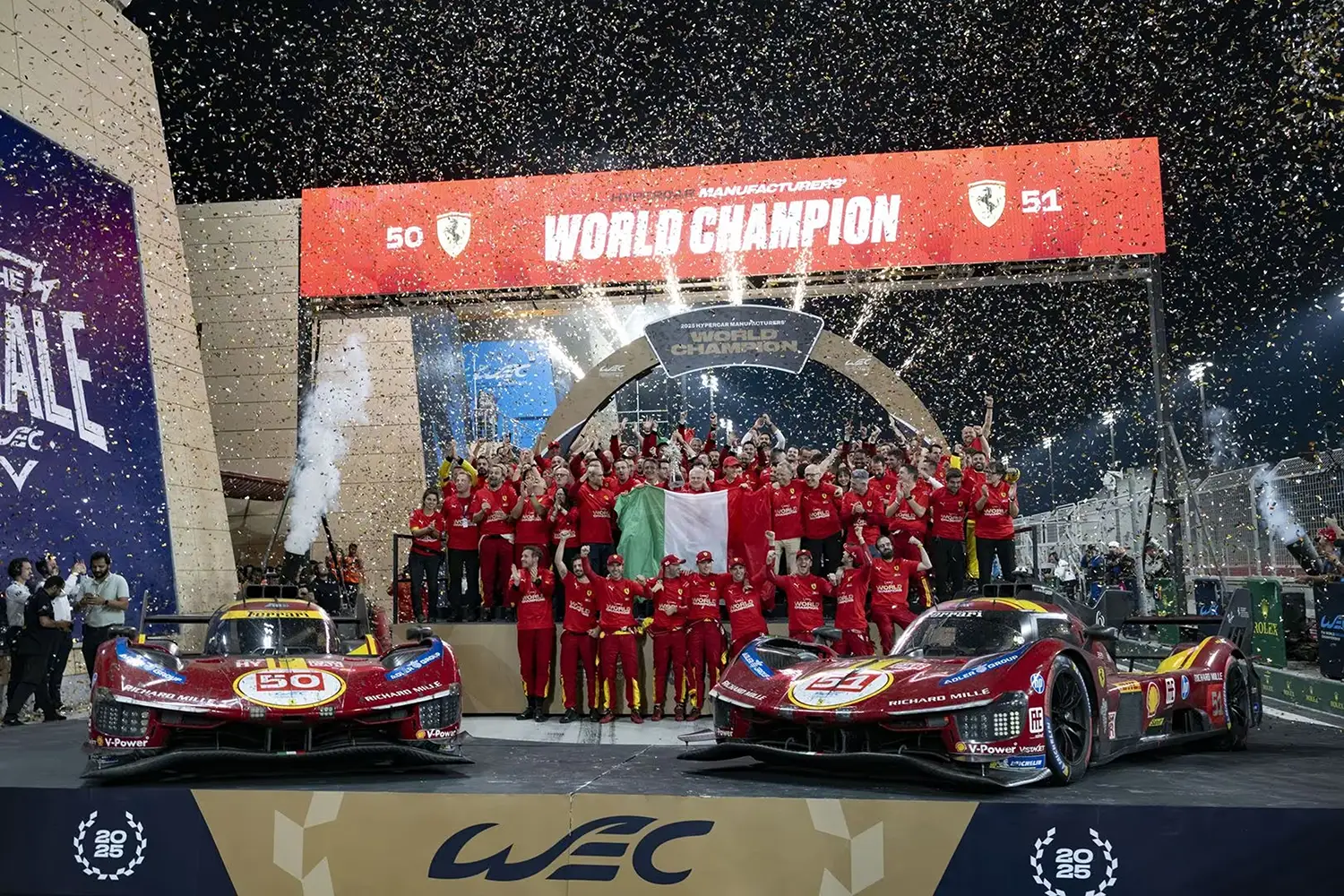Ferrari crowned world champions FIA WEC 2025 Ferrari crowned world champions FIA WEC 2025