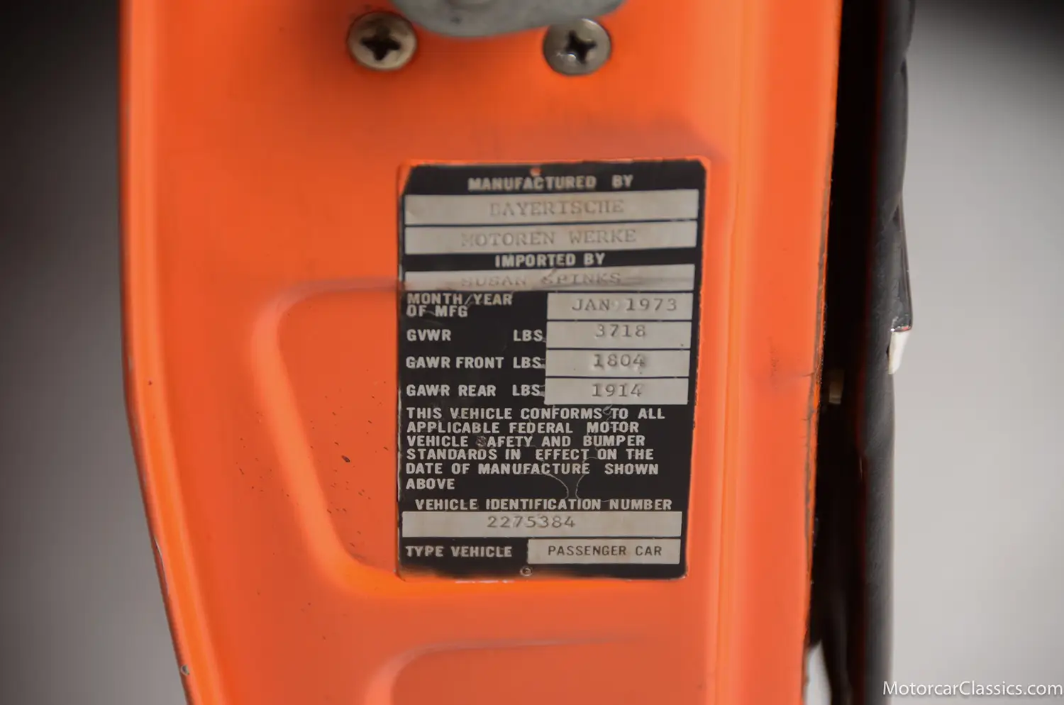 1973 BMW 3.0 CSL Coupe