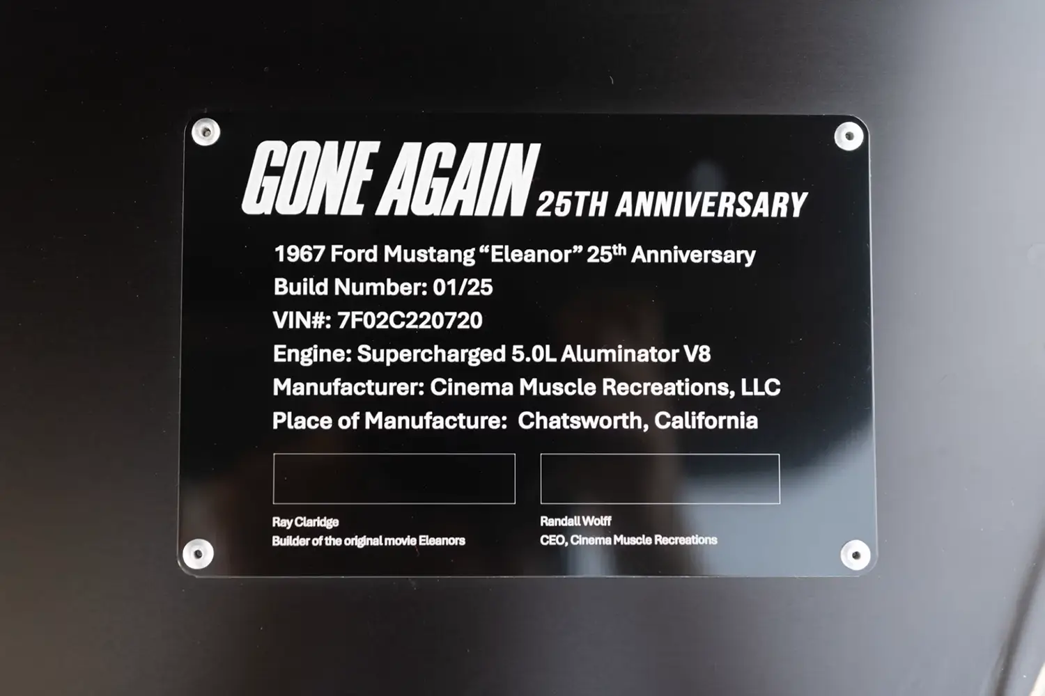 1967 Ford Mustang Eleanor: Gone Again 25th Anniversary 1967 Ford Mustang Eleanor: Gone Again 25th Anniversary